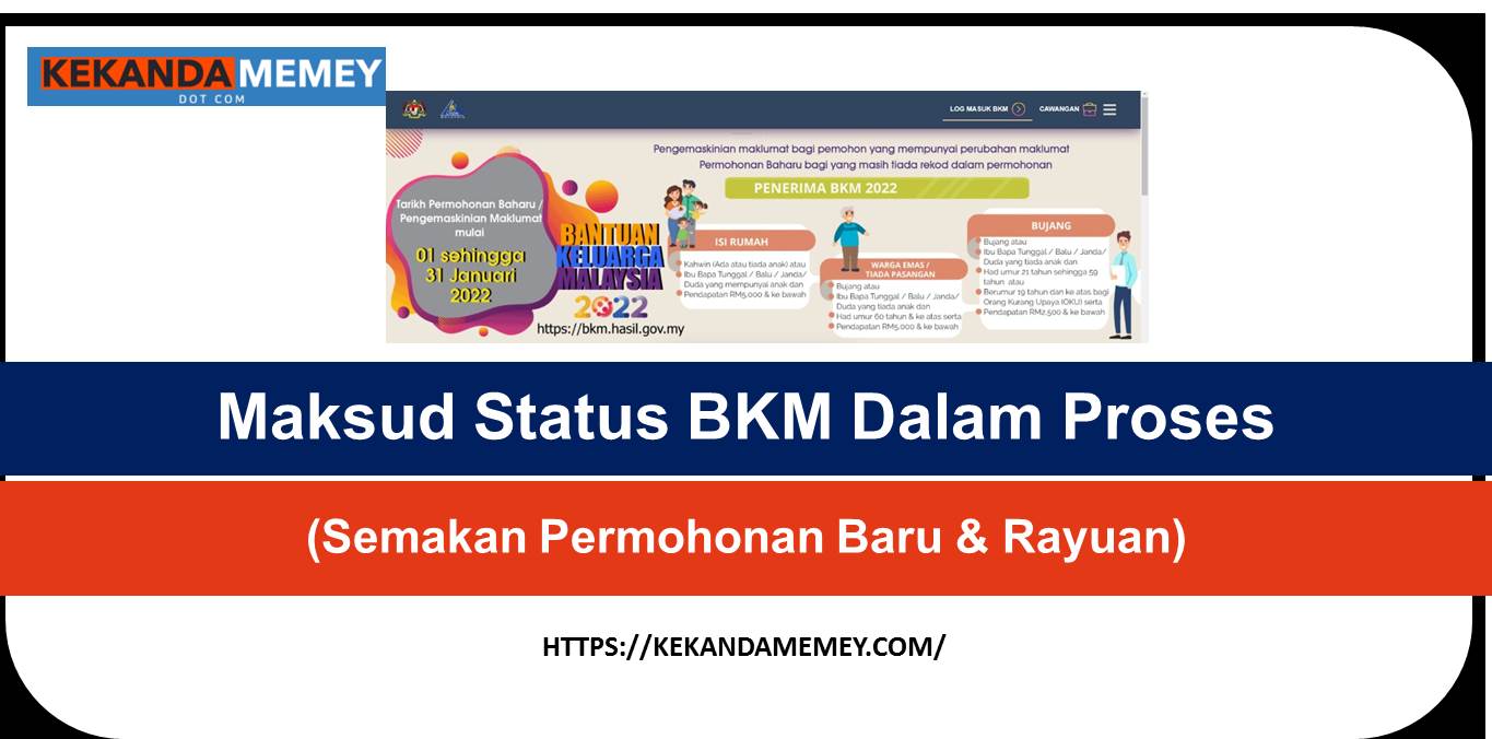 Maksud Status BKM Dalam Proses (Semakan Permohonan Baru & Rayuan)
