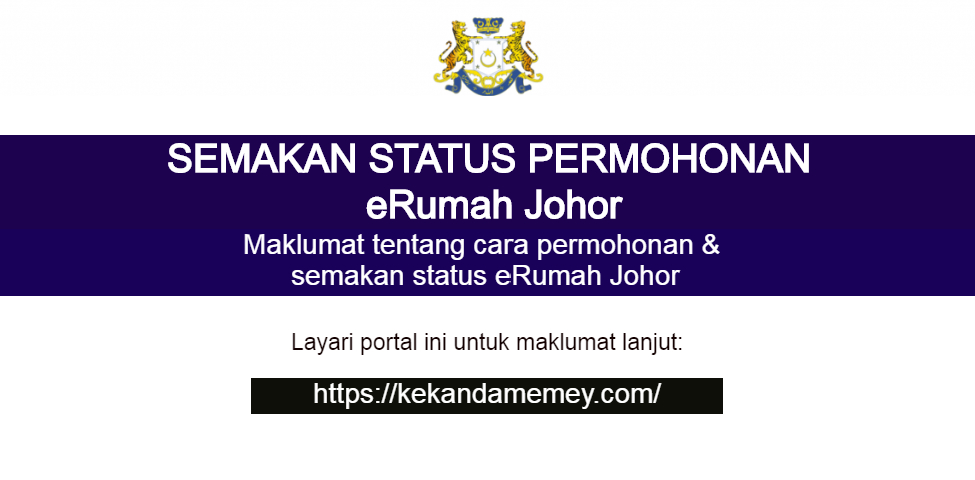 Erumah Johor Daftar Permohonan Semakan Rumah Mampu Milik Johor Kekandamemey