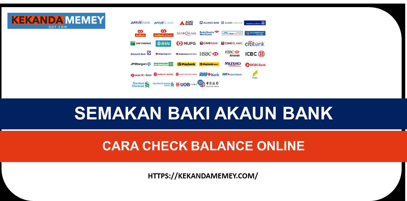 Cara cek duit dalam bank online
