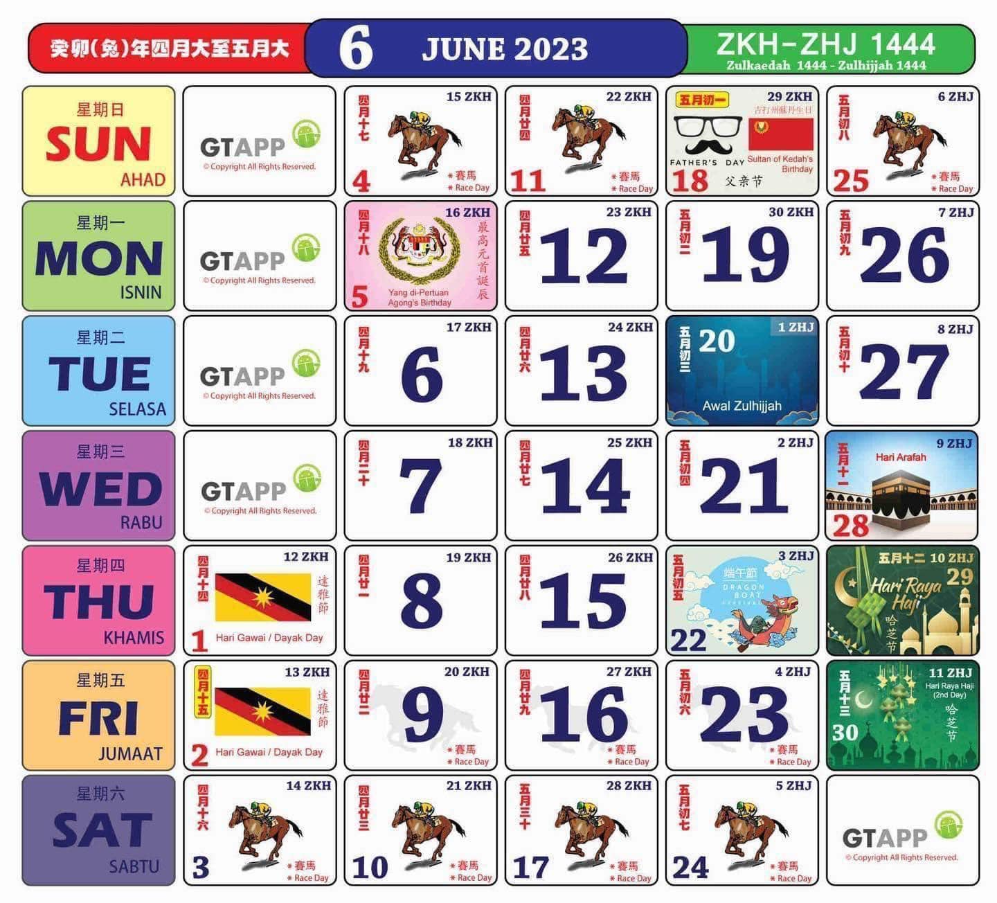 kalendar-kuda-tahun-binatang-zoe-davies